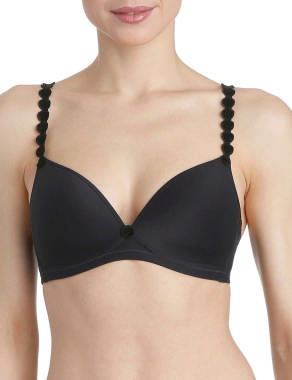 Tom Bygellös Bh vadderad Charcoal