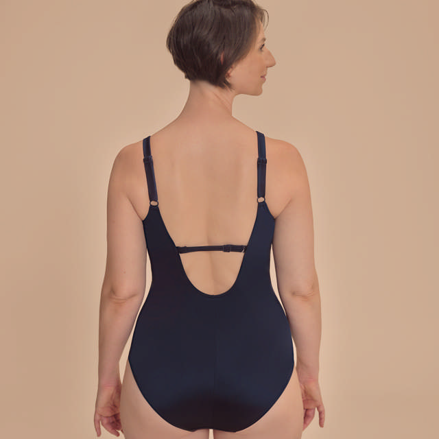 Lazio Baddräkt Med Protesficka Dark Blue/ Multi