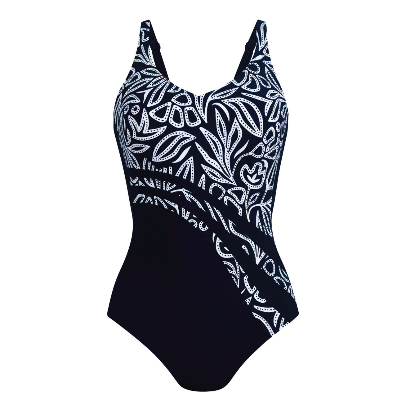 Dirban baddräkt med protesficka Flower Dots