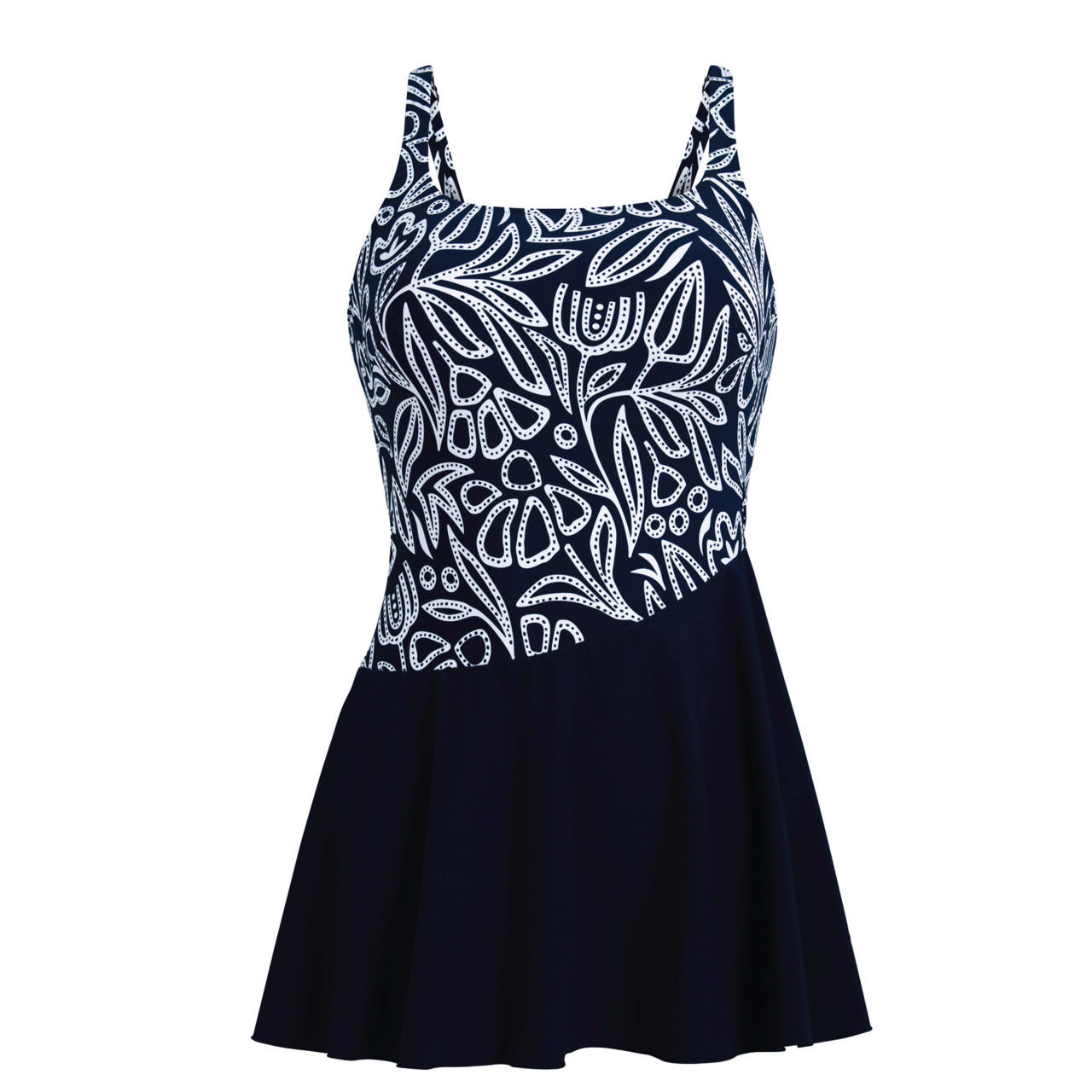 Kista Badklänning Med Protesficka Flower Dots