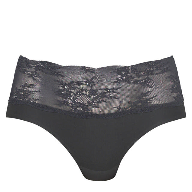 Essential High Waist Briefs Lace Anthracite