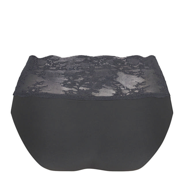 Essential High Waist Briefs Lace Anthracite