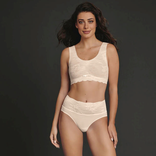 Essential High Waist Briefs Lace Crystal