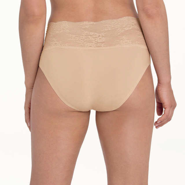 Essential High Waist Briefs Lace Desert