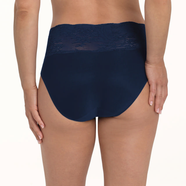 Essential High Waist Briefs Lace Maritime blue