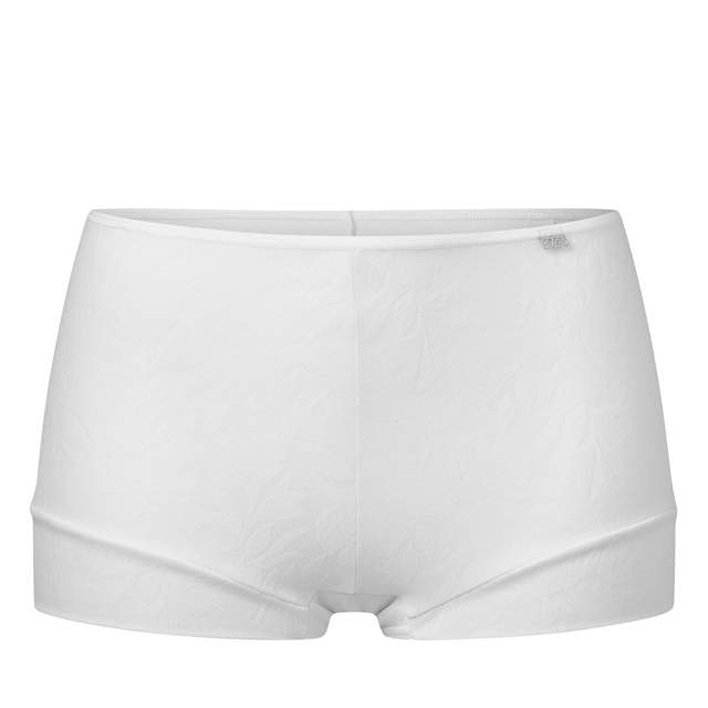 Boxertrosa i Mikrofiber Floral Jacquard White
