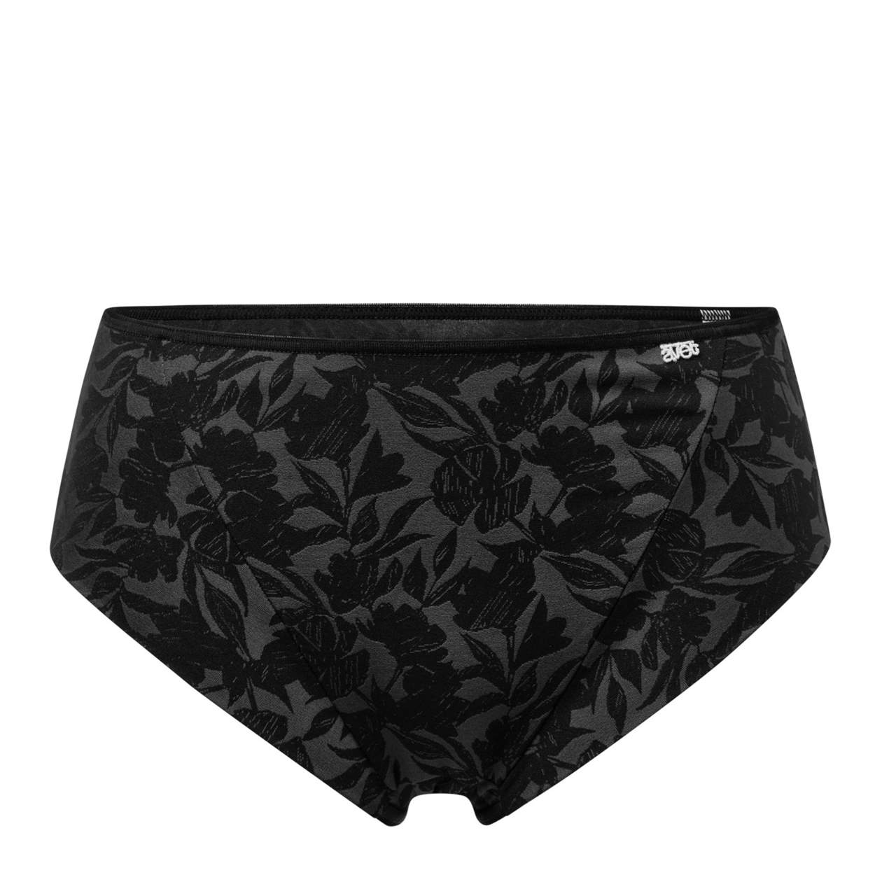 Midi Trosa i Mikrofiber Flower Black