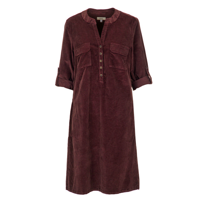 Ella Manchesterklänning Vinröd