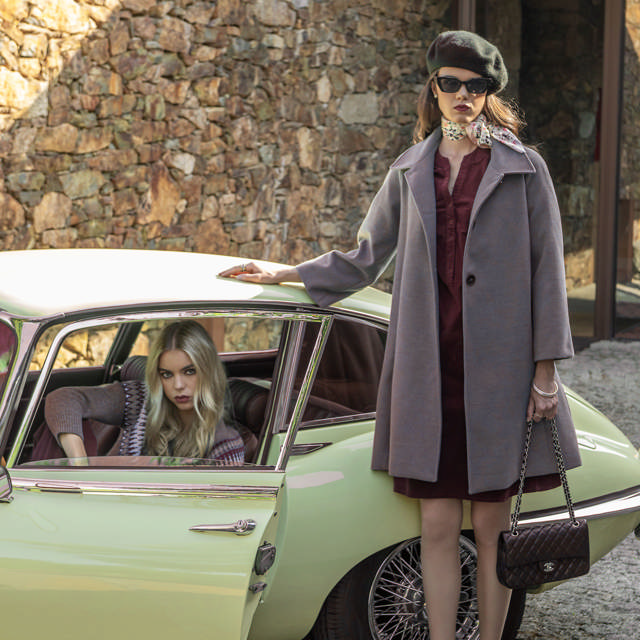 Ella Manchesterklänning Vinröd