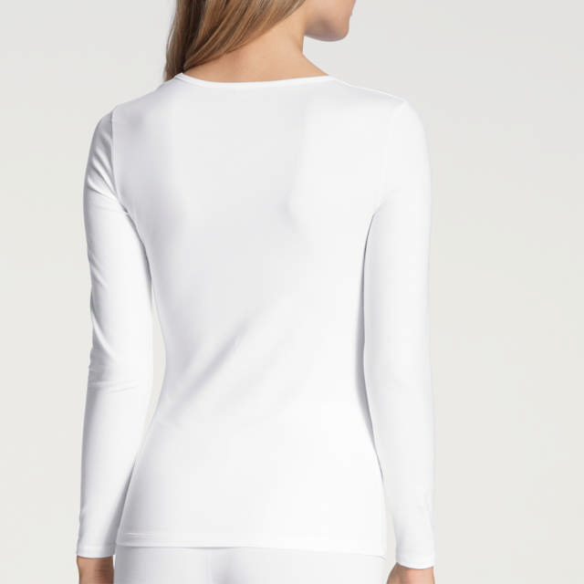 Natural Comfort Top Long-Sleeve White