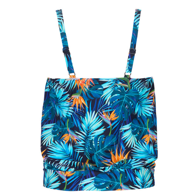 Cate Tankini Palm leaves navy