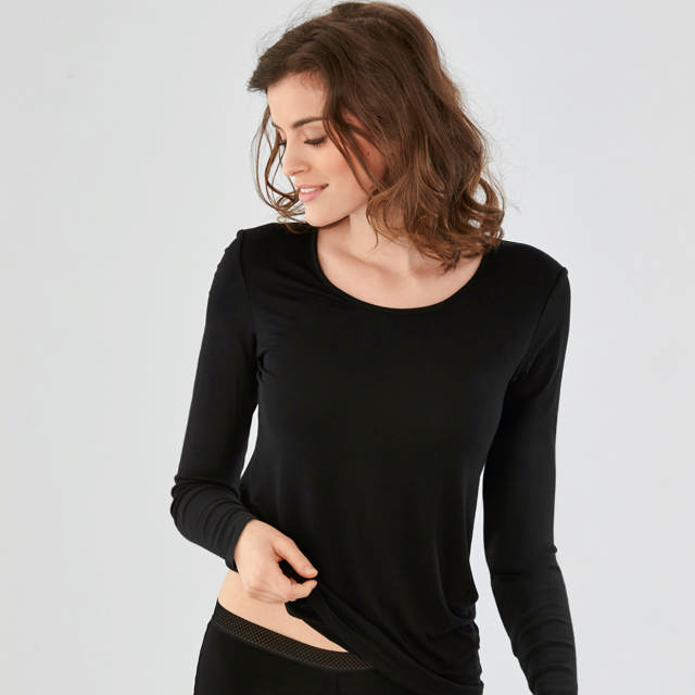 Bambu Tröja lång ärm Black