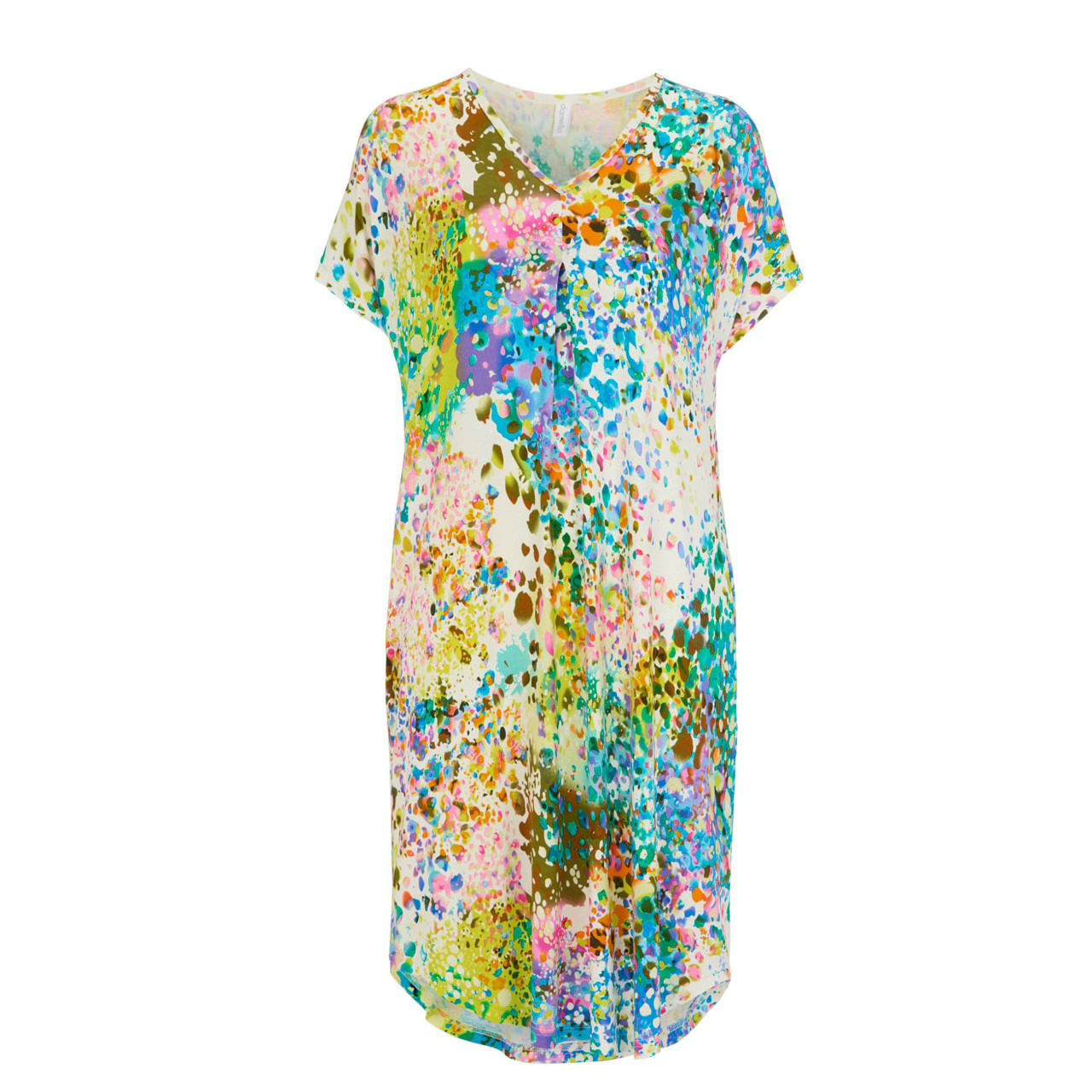 Davina Klänning Kort Ärm Multicolour