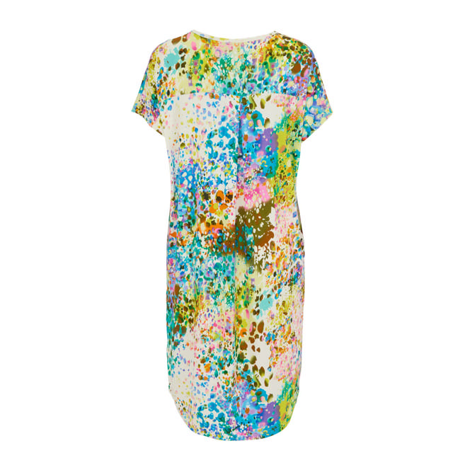 Davina Klänning Kort Ärm Multicolour