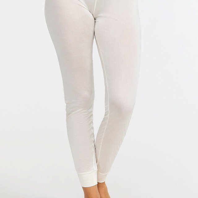 Knitted Silk Leggings Ivory