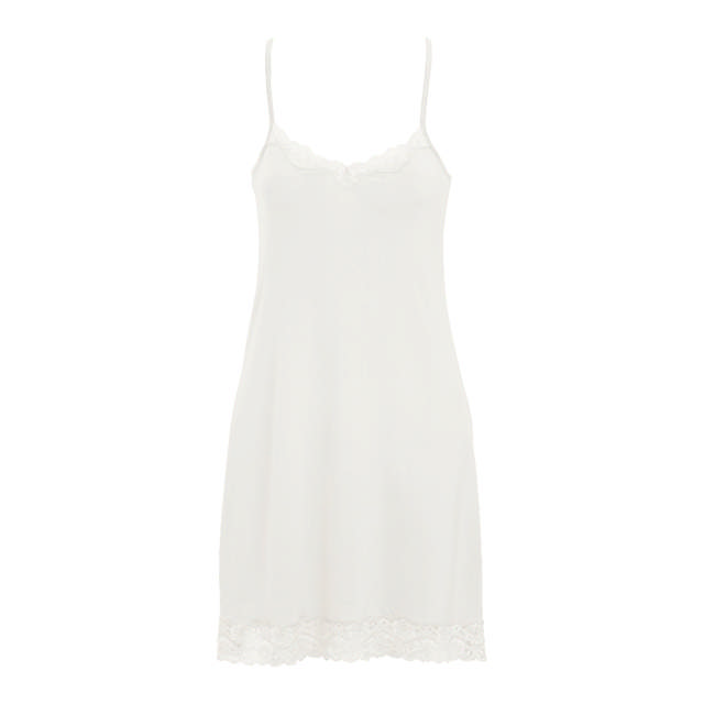 Knitted Silk Nattlinne Utan Ärm Ivory