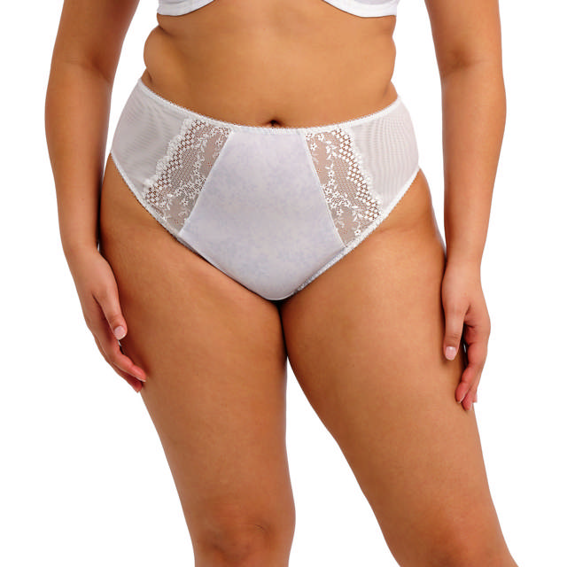 Lucie High Leg Brief  White