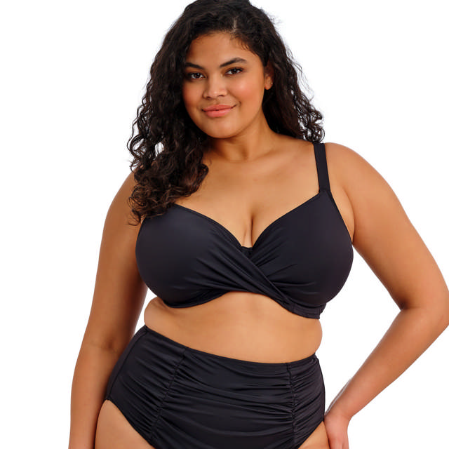 Plain Sailing Bikini-Bh Plunge Black