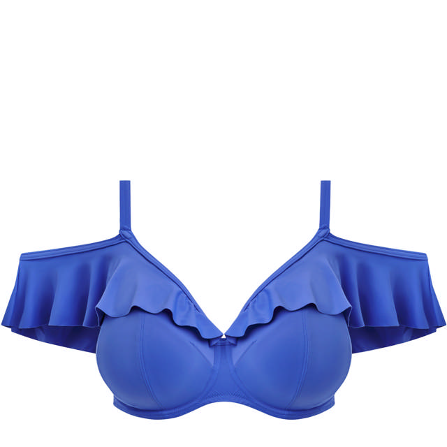 Plain Sailing Bikini-Bh Plunge Ruffle Azure