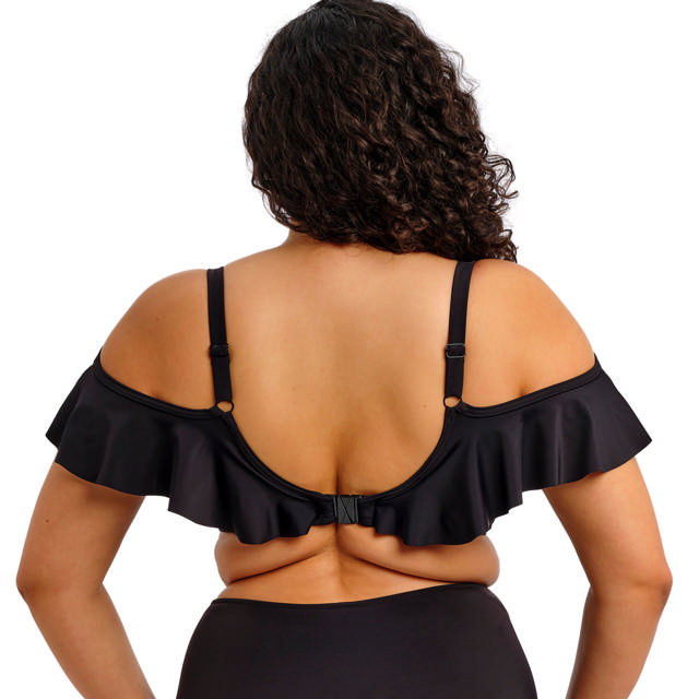 Plain Sailing Bikini-Bh Plunge Ruffle Black