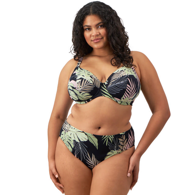Tropical Retreat Plunge Bikini bh Black