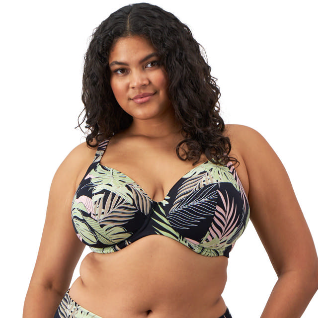 Tropical Retreat Plunge Bikini bh Black