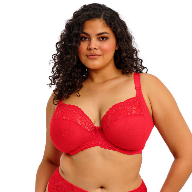Tiernie Plunge Bh Stretch Red