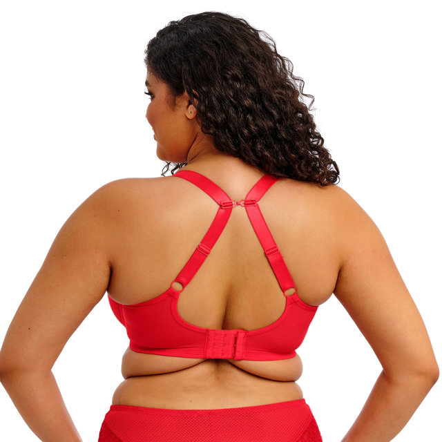 Tiernie Plunge Bh Stretch Red