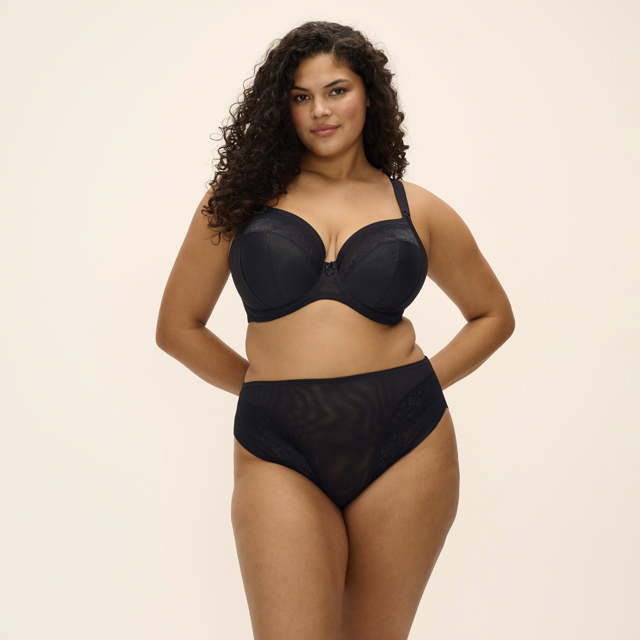 Nerina High Leg Brief Black