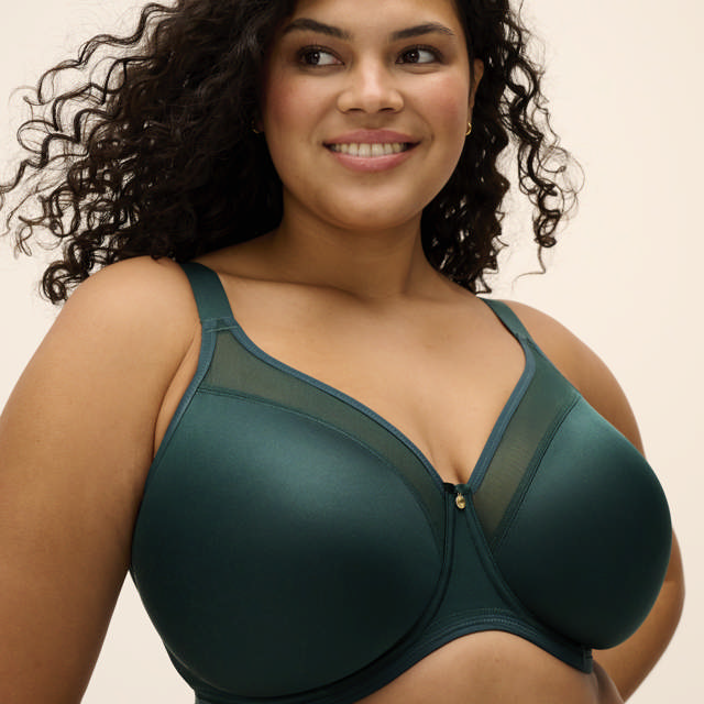 Smooth T-shirt Bh Med Bygel Deep Emerald