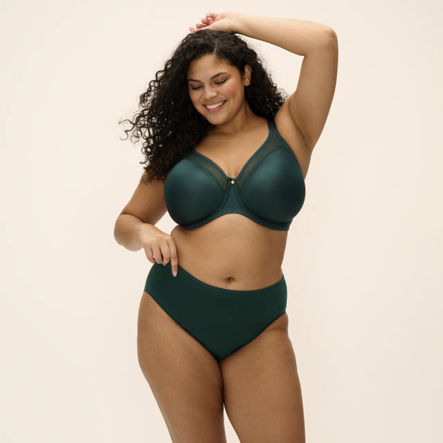 Smooth T-shirt Bh Med Bygel Deep Emerald