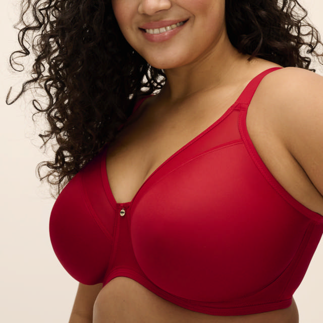 Smooth T-shirt Bh Med Bygel Haute Red