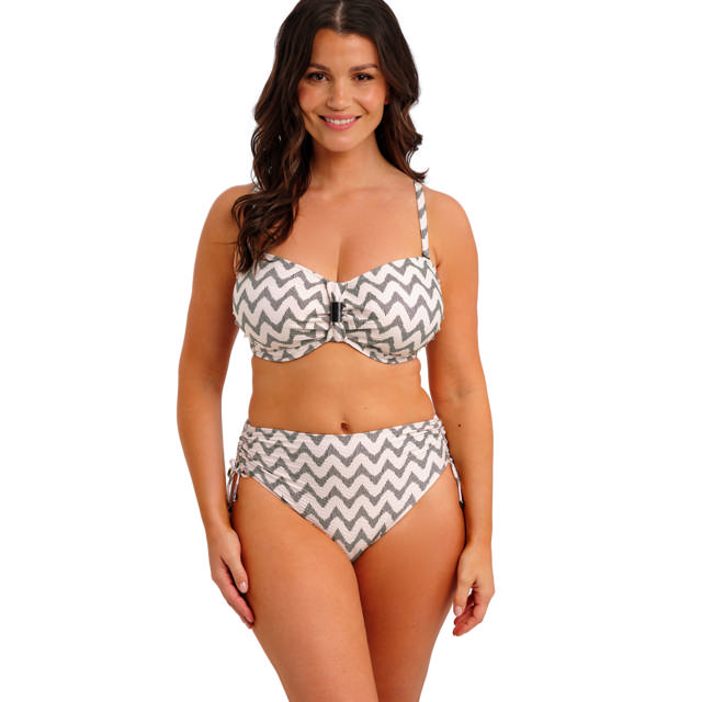 Vanuatu Bikinitrosa Hög Justerbar Creme Noire