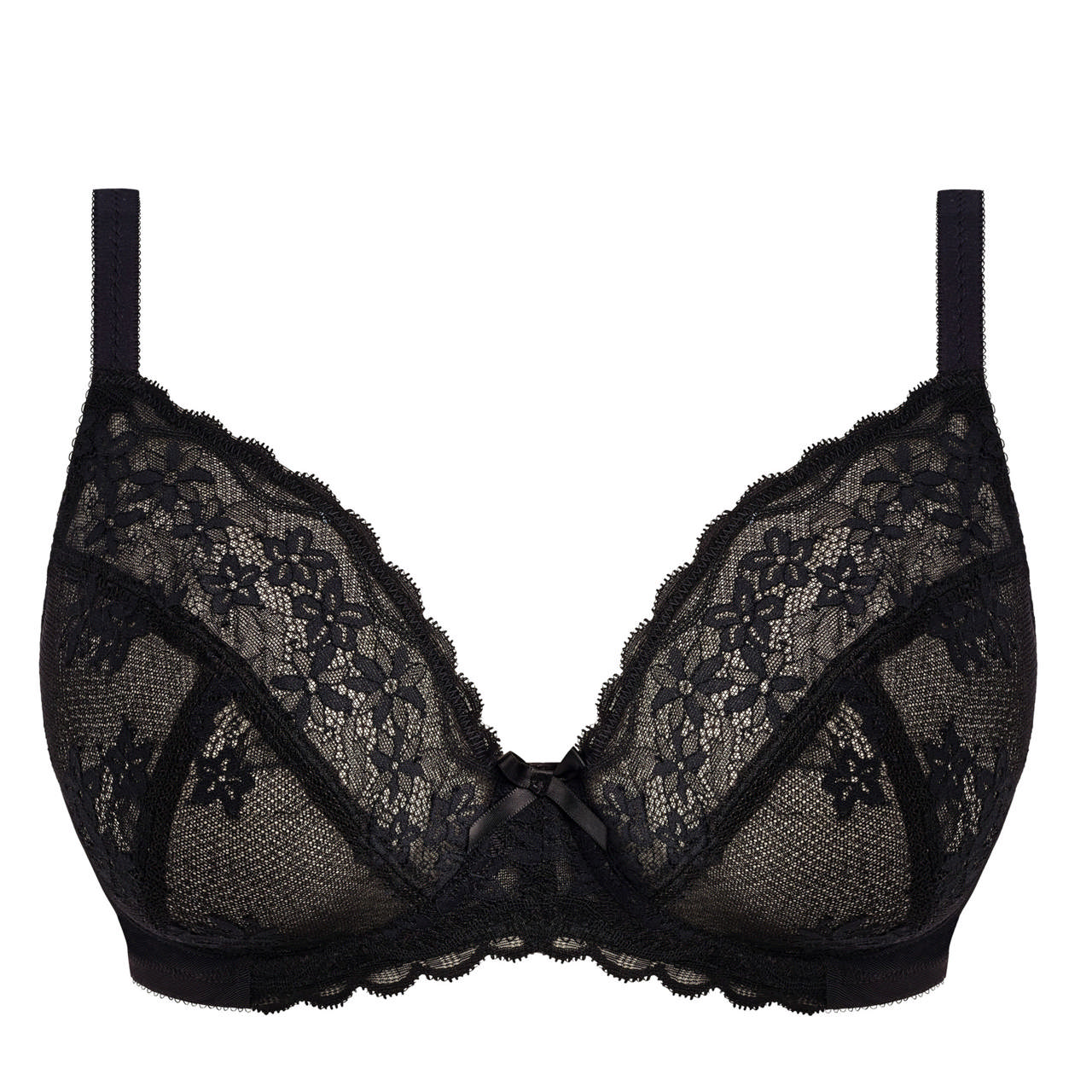 Quinn Ovadderad Plunge Bh Black