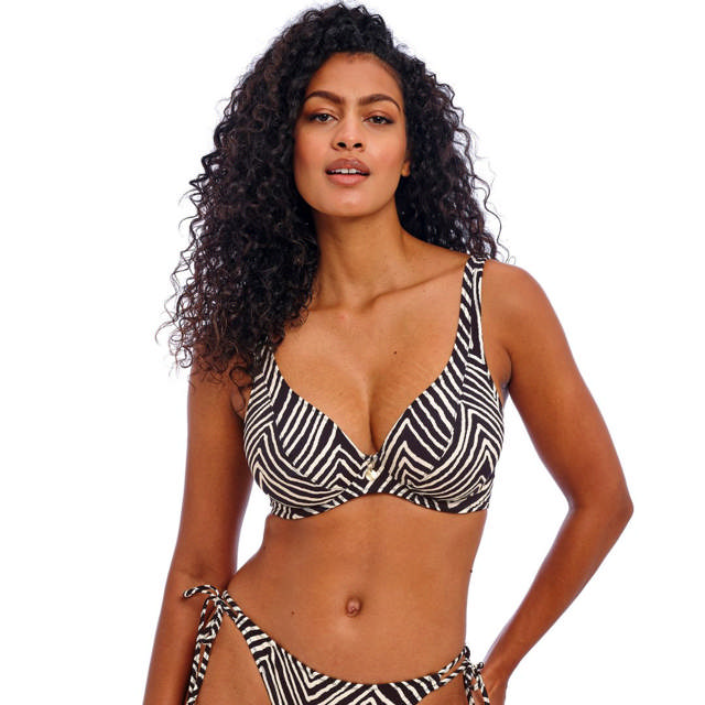Fiji Falls Bikini top High Apex Black