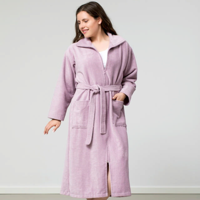 Assens Morgonrock Med Dragkedja Lila