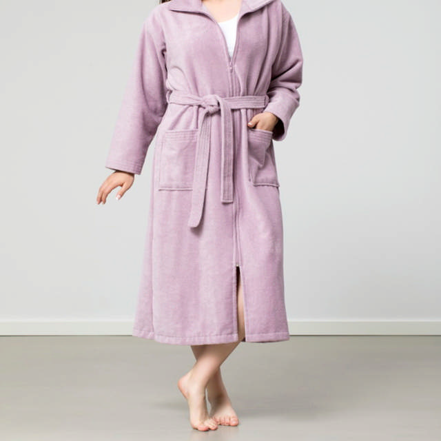 Assens Morgonrock Med Dragkedja Lila