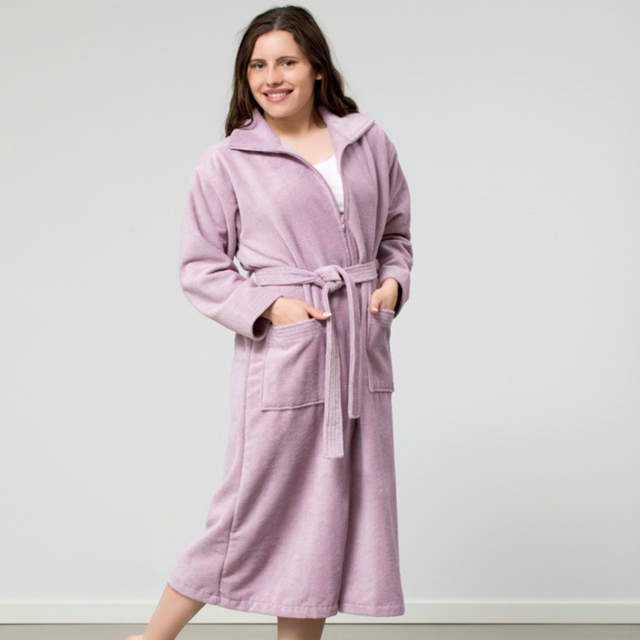 Assens Morgonrock Med Dragkedja Lila