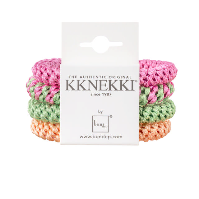 Hårsnodd 4-Pack Bundle 2 Pink, Green, Orange One size