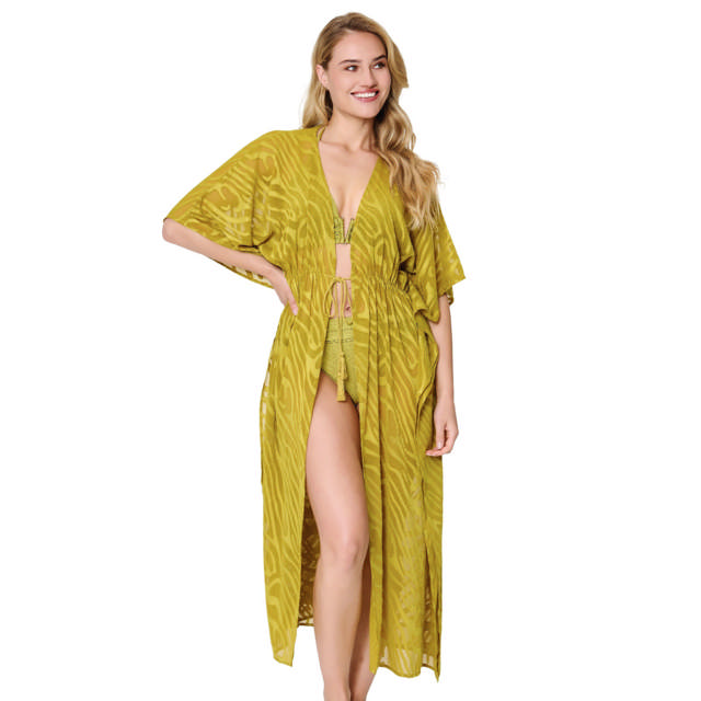 Long Kimono Moss Green