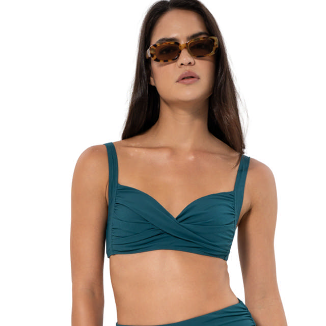 Medea Bikinitopp Med Protesficka Rib Lagoon