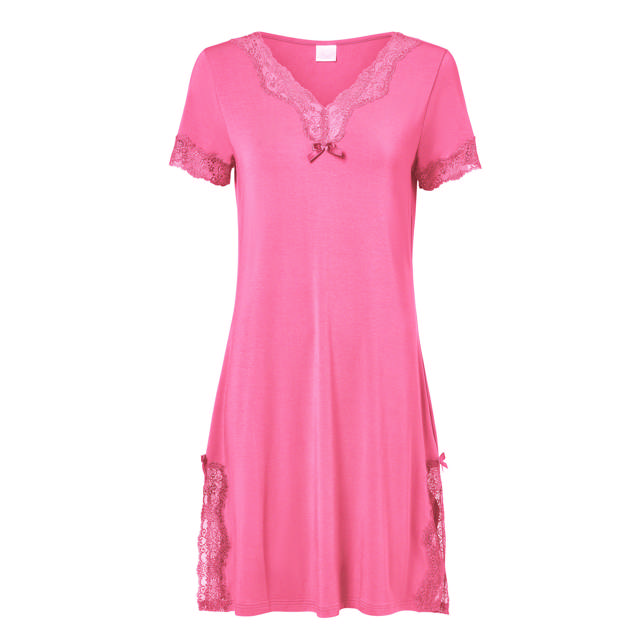 Elegance Nattlinne Kort Ärm Velvet Dahlia