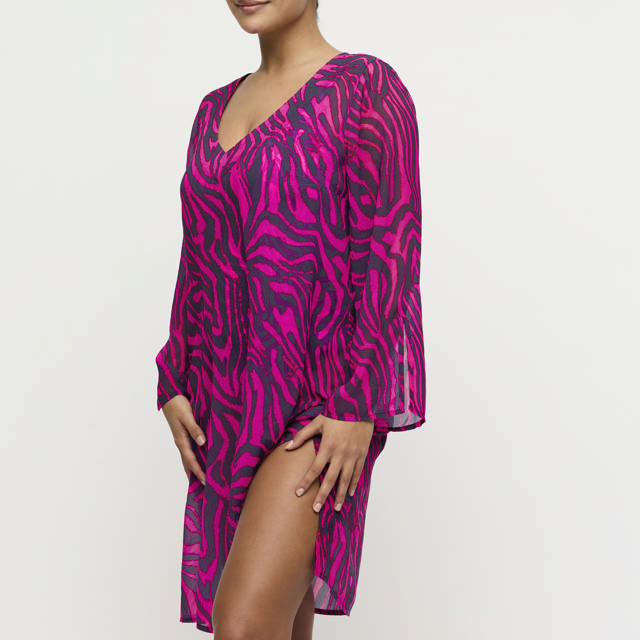 Malabo Kaftan Hot Pink Zebra