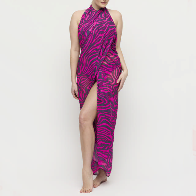 Malabo Pareo Hot Pink Zebra One size