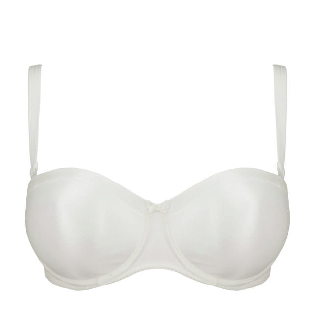 Satin axelbandslös bh Ovadderad Natural