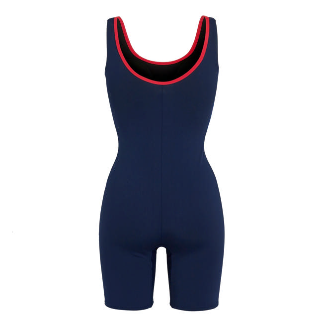 Cindy Klorresistent baddräkt med ben Navy/Red