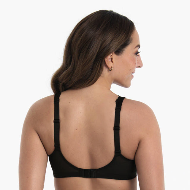 Suzette Vadderad Bh Utan bygel Black