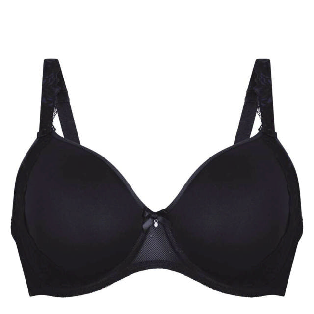 Suzette Vadderad Bygel-bh Black