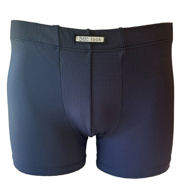 Herr Boxer Microfiber Mini Jaquard Marin