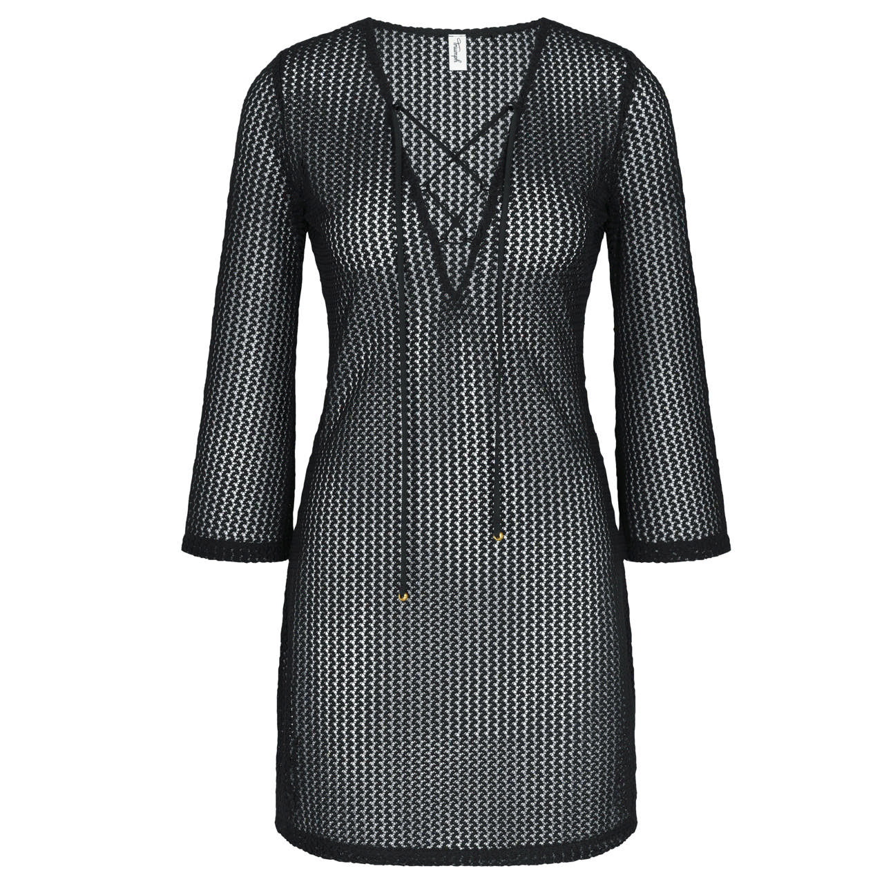 Strandklänning Kort Virkad Black